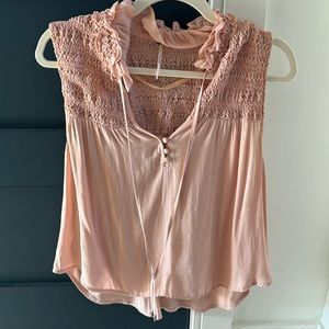 Free People blush colored loose top
